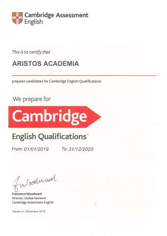 Aristos Centro Oficial 2019 Exámenes Inglés Cambridge