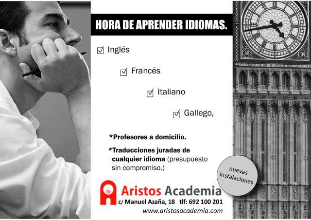 ¡Mejora tus idiomas con Aristos Academia!